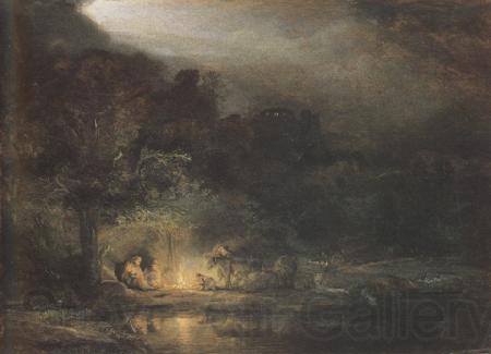 REMBRANDT Harmenszoon van Rijn The Rest on the Flight into Egypt (mk33)